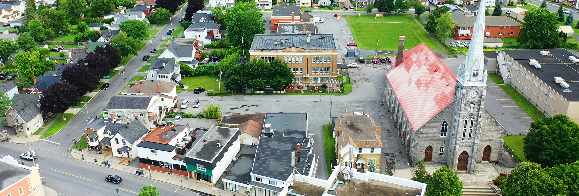 Aerial view of Cornwall